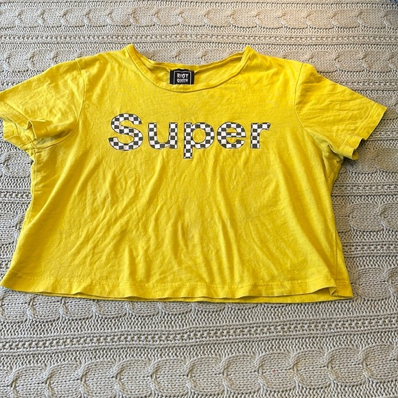 Riot Queen | Tops | Riot Queen Super Yellow Crop Top | Poshmark